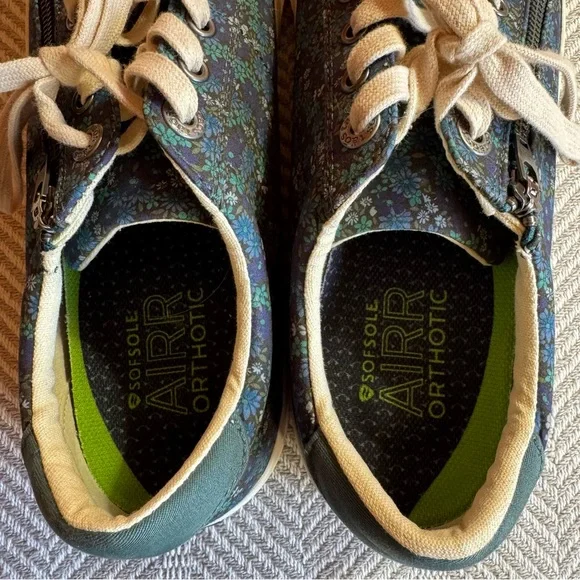 Taos Footwear Blue Floral Sneakers - Picture 6 of 11